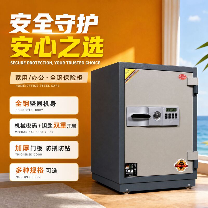Home use password-protected, reinforced, fireproof safe with mechanical lock, office financial safe, anti-theft and waterproof safe Home use password-protected, reinforced, fireproof safe with mechanical lock, office financial safe, anti-theft and waterproof safe