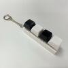 Four-button white shell - black & white