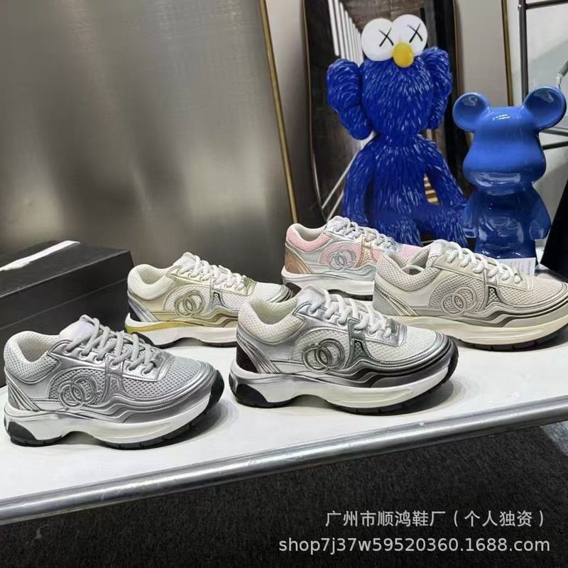 高版银角大王运动鞋真皮厚底老爹鞋网面百搭系带透气休闲运动鞋女|undefined