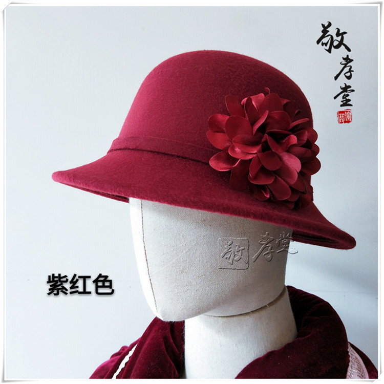 Shou Hat Old Man Hat Women's Modern Shroud Clothes Accessories Woolen Hat Jacquard Hat Many Funeral Supplies