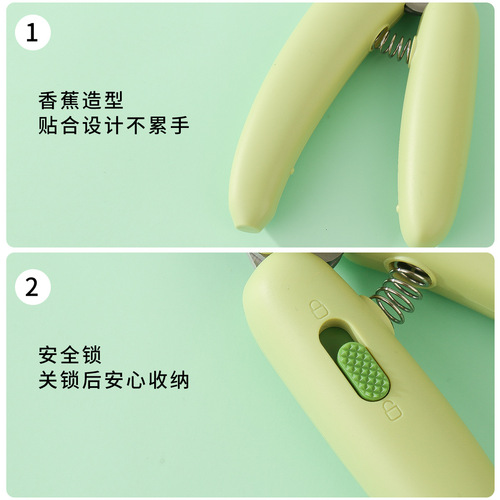 Cat Nail Trimmer for Dogs, Pet-Specific Banana Nail Cutter Magic Nail Scissors, No Bleeding, Rabbit and Small Dog