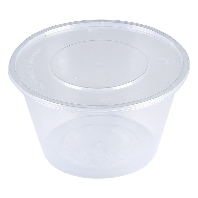 Wholesale Round Packing Boxes, Disposable Lunch Boxes with Lids, Thickened Soup Bowls, Lunch Boxes 1000ml, 750 Round, 625 Round