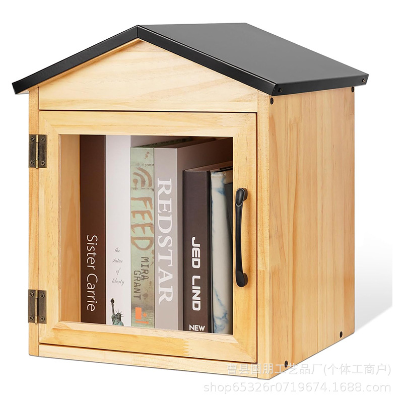 Cross-border Outdoor Library Box Literature Exchange Box Hanging Wooden Oversized Book Box Envelope Magazine Storage Box