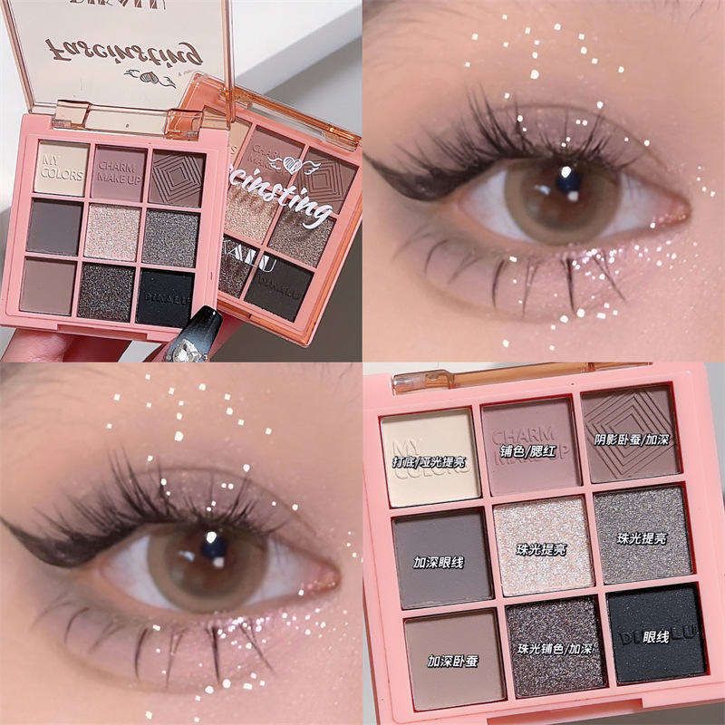 Transparent nine color 16#smoked gray powder