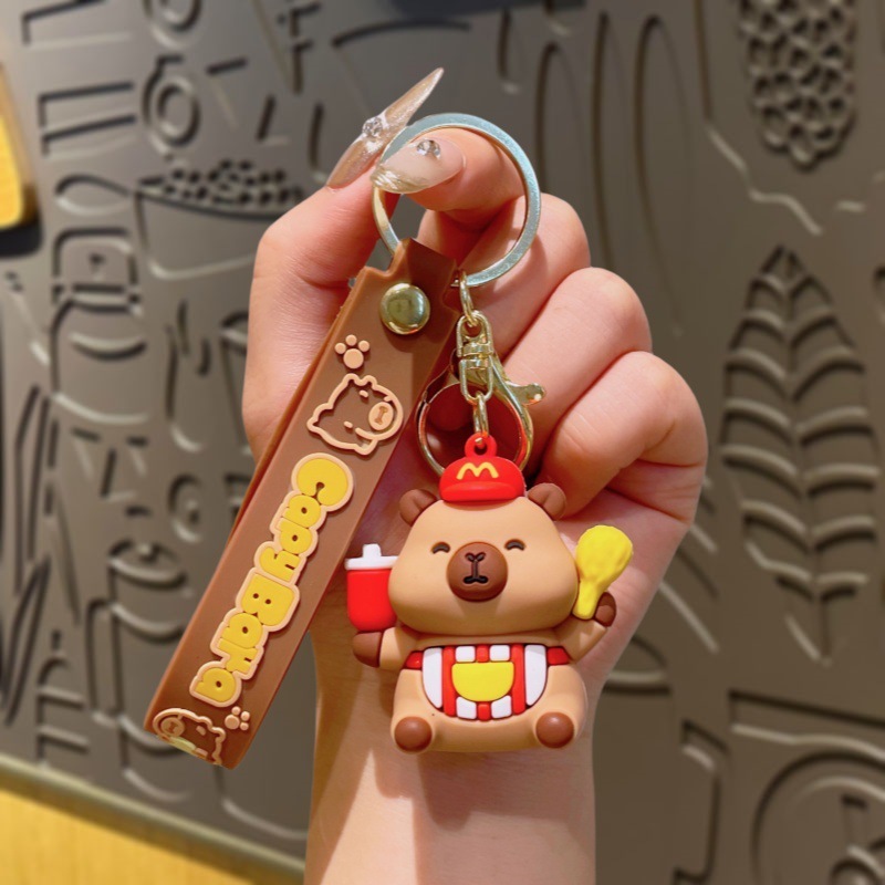 新しいカピバラシリーズ人形キーホルダーペンダントクリエイティブカピバラキーチェーンカップルバッグペンダント卸売|undefined
