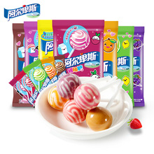 阿尔卑斯棒棒糖200g水果味儿童硬糖节日牛奶味糖果10g*20支装