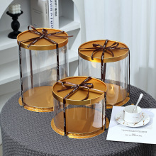 圆形透明生日蛋糕盒子4四6六8八10十12寸单双层打包盒蛋糕包装盒