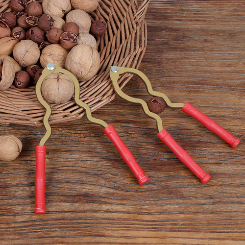 Metal walnut clamp to open walnut tools household pressed dried fruit shell clamp crushed nut pliers multi-functional shell opener
