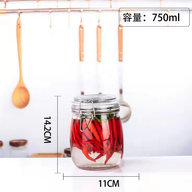 玻璃密封罐卡扣储物罐泡酒泡菜坛子茶叶储存罐子果酱瓶蜂蜜瓶|undefined