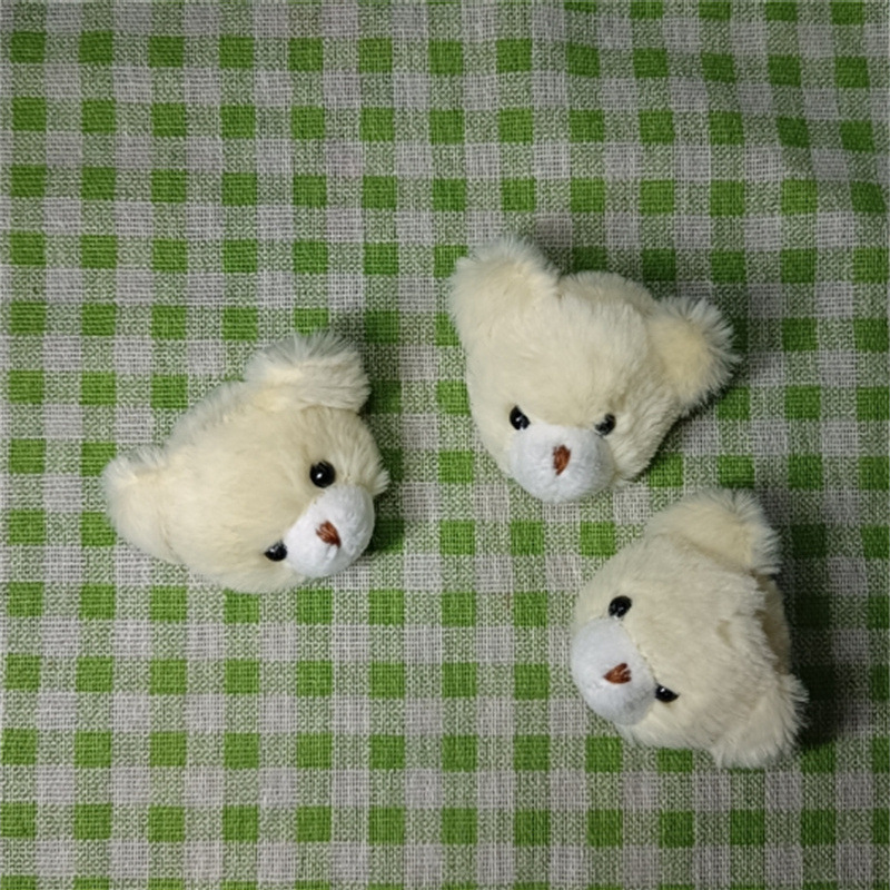 5cm 미색 털 긴 곰돌이 머리