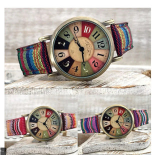 Cross-border New Creative Daily Accessories Watch Color Strap Ethnic Style Portable Accessories