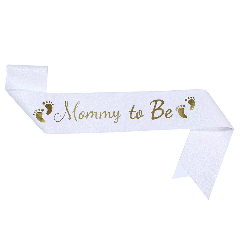 Cinturones de tela con brillantina estilo europeo y americano para futuras mamás y papás.