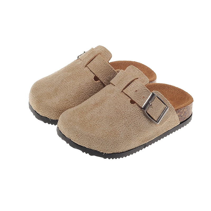 Детские босоножки Birkenstock для мальчиков и девочек в летний период, новая стильная удобная и модная обувь без шнурков, нескользящая обувь с носком, для детей среднего возраста