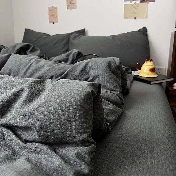 Ultra-soft Double Layer Gauze Bed Sheet Set For Student Dormitory_voghion.com