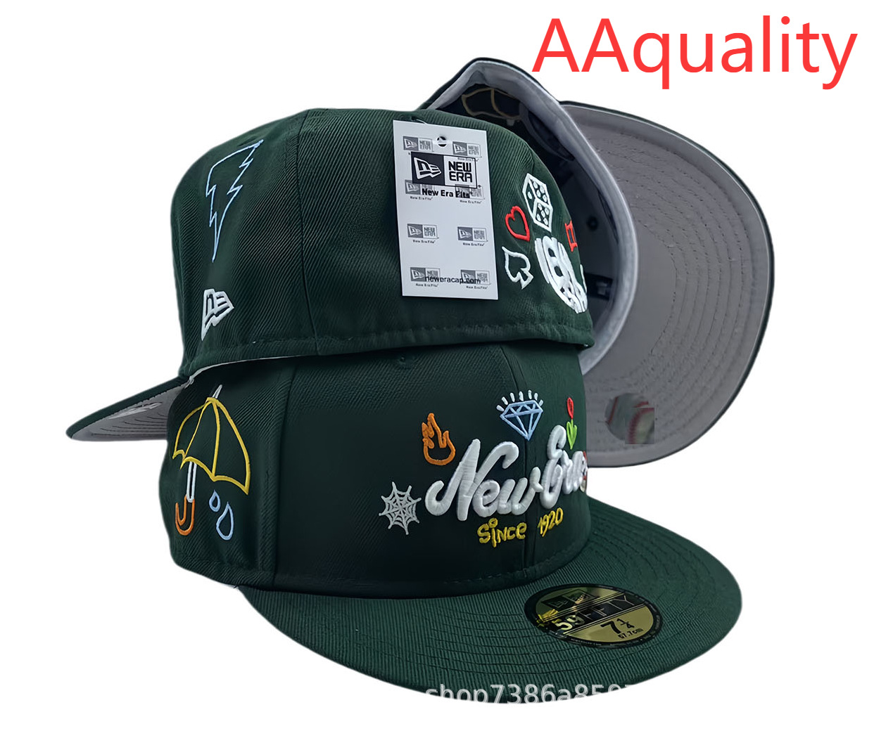 2025 nueva venta caliente exportación transfronteriza MLB gorra de béisbol AA patrón ala plana tamaño de moda sombrero de ala plana