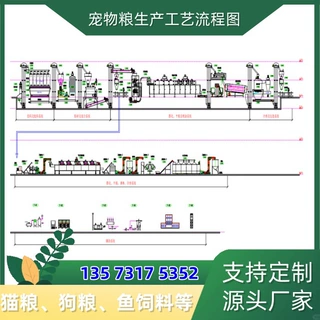 支持定制 宠物粮生产线膨化机 水产饲料生产线