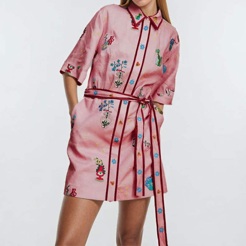 Women's Casual Printed Shirt Cardigan Versatile Dress For Women_ecoleips.com