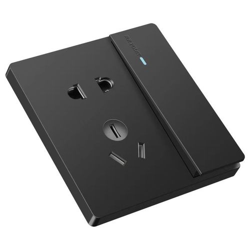 86 concealed black switch 16A high-power air conditioning socket household one-open dual-control with USB porous wall socket