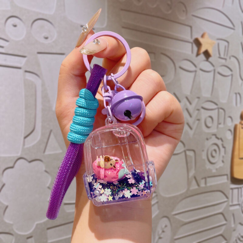 カピバラオイル流砂ボトルアクリルキーホルダーペンダント小さなギフト屋台小物キーホルダー卸売|undefined