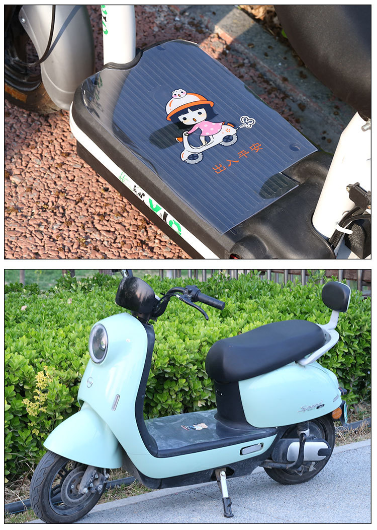 2023 New Real Waterproof Electric Vehicle Foot Pad Free Cutting Non-Slip Dustproof Battery Pedal Motorcycle Bicycle Pad