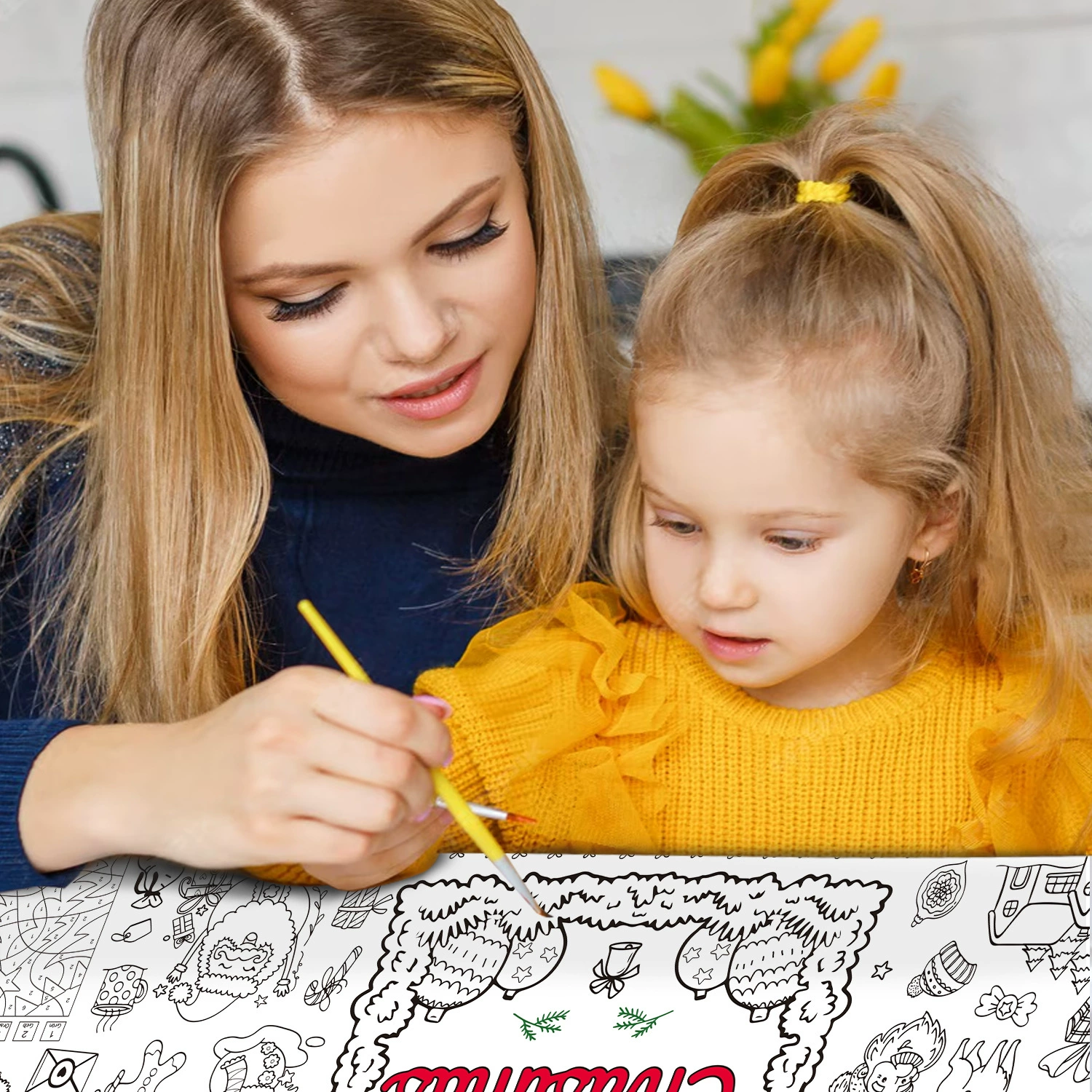 Рождественский постер-раскраска, новая коллекция, граффити