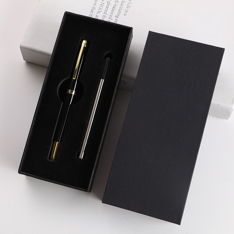Juego de alta calidad rojo regalos de negocios metal bolígrafo de firma bolígrafo personalizado logotipo publicitario bolígrafo neutro