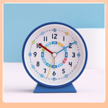 早教闹钟小学生专用学习时钟表认识时间书桌床头静音懒虫起床闹铃