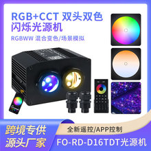 双头双色低压16W手机APP控制RGB+CCT七彩闪烁汽车星空顶源头厂家
