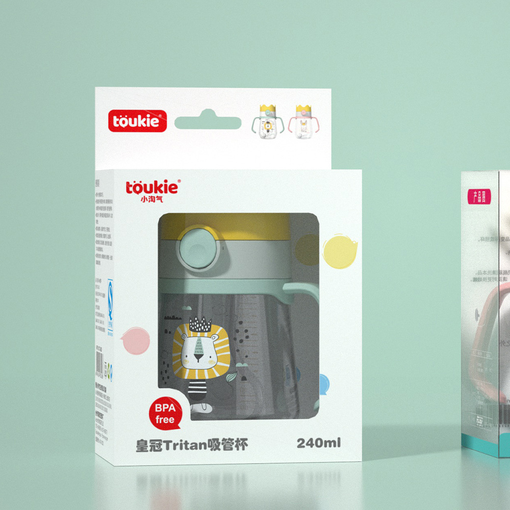 Tookie taza de agua para niños taza de bebida para bebés taza de entrenamiento a prueba de fugas para bebés taza de paja de jardín de infantes a prueba de fugas en stock