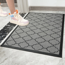 进门入口蹭泥脚垫简约几何家用入户门垫室外耐磨橡胶防滑丙纶地垫