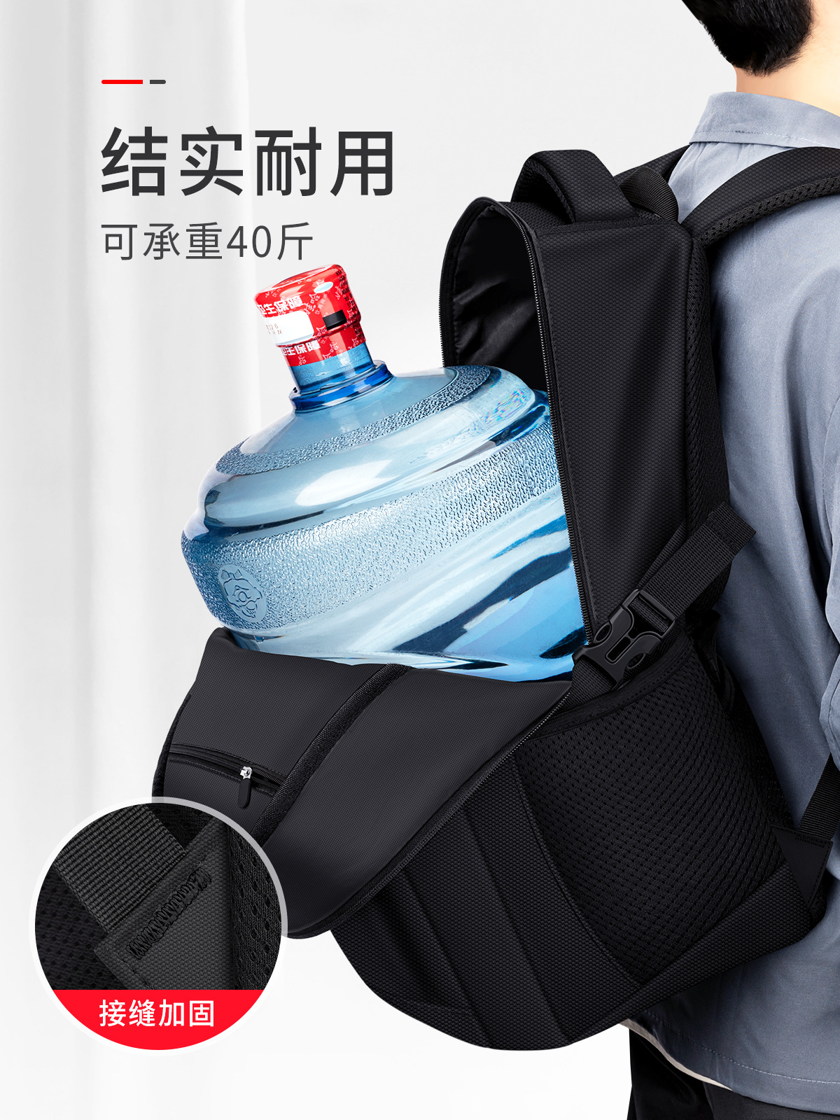 Nuevo estudiante de secundaria, escuela secundaria, mochila escolar para niños, estudiante universitario, mochila de color sólido de gran capacidad para hombres ligeros