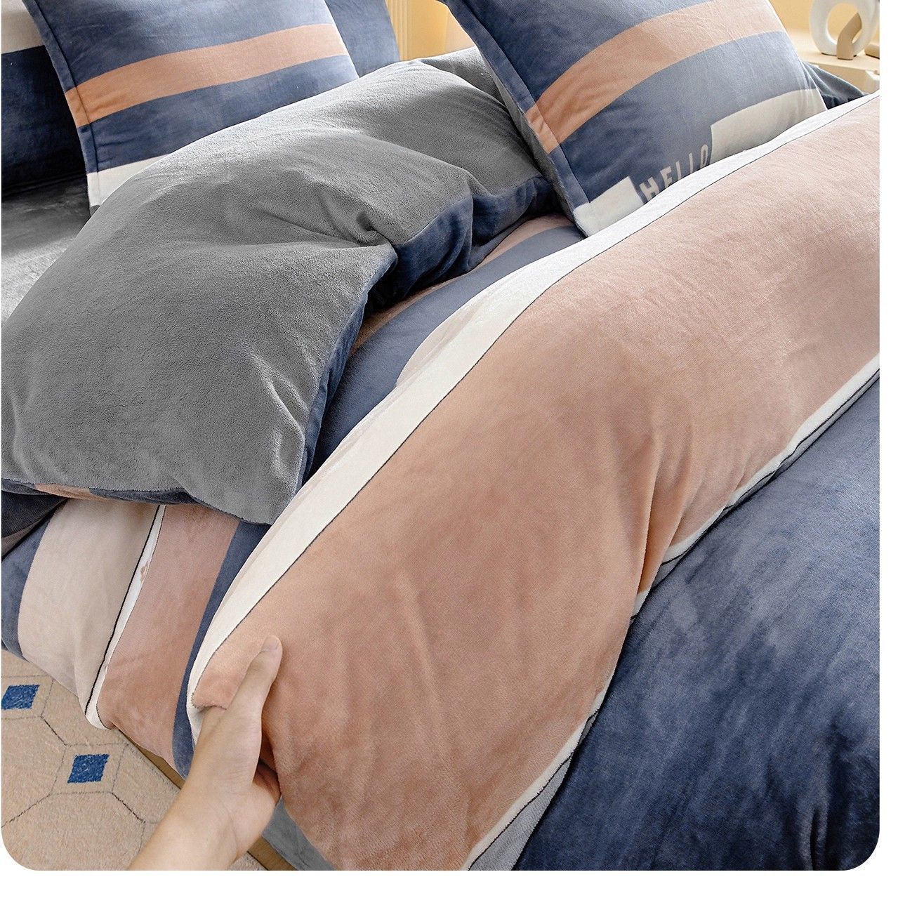 Invierno de leche cubierta de edredón de una sola pieza doméstica de fibrillas gruesas 150x200x230 invierno cubierta de edredón cálida