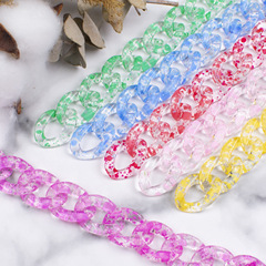 亞克力塑料高亮透明滿天星17*23鏈條插扣開口圈飾品箱包手機配件