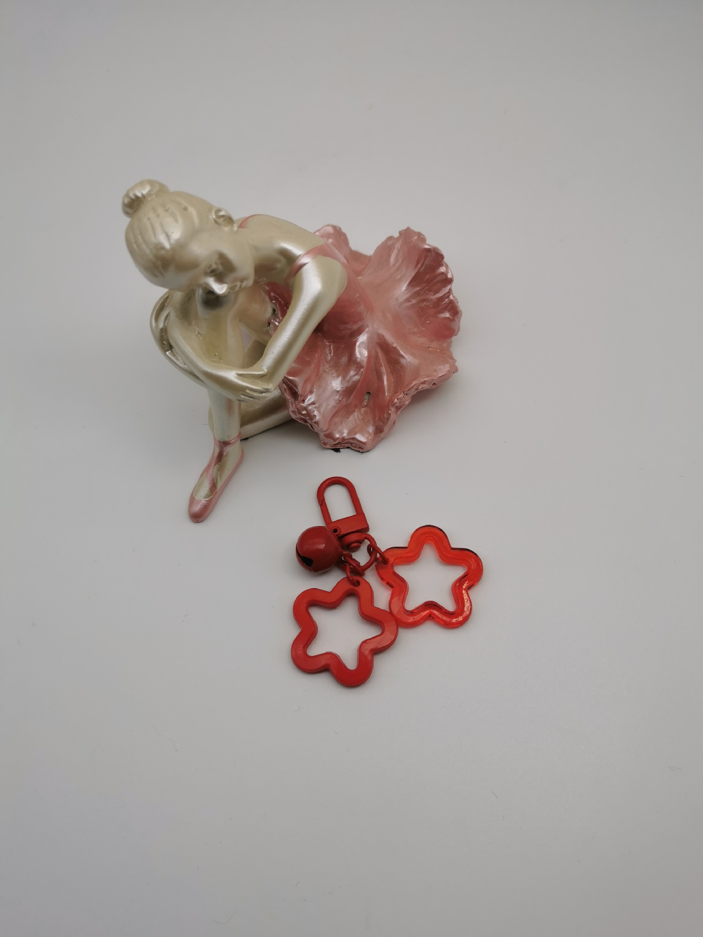 Acrílico hueco estrella de cinco puntas ins colgante verano diversión de los niños colgante llavero accesorios auricular inalámbrico caso de la joyería