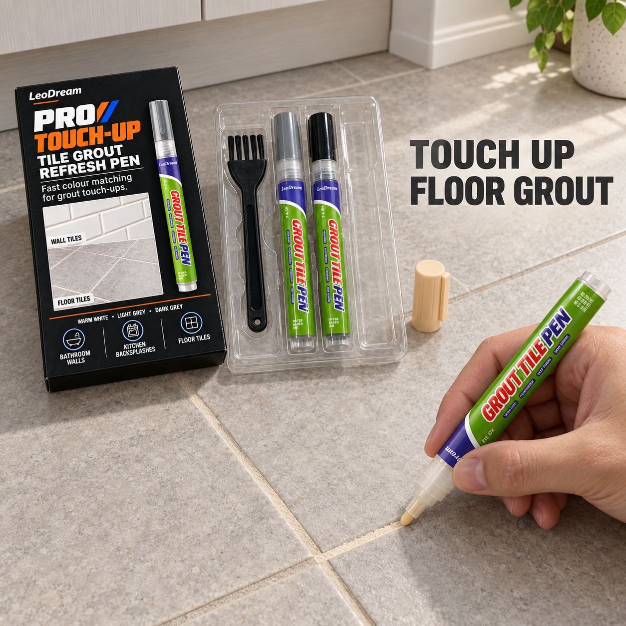Cross-border grout color touch-up pen, tile grout renovation and repair pen, floor tile grout color-changing pen, household grout tool