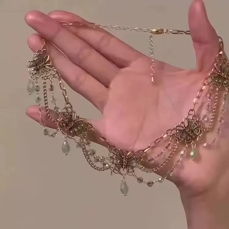 Butterfly tassel necklace