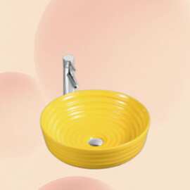 简约艺术彩色艺术陶瓷洗脸盆卫生洁具2256系