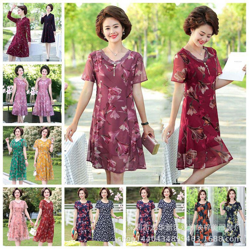 Mothers cheap chiffon skirt price concessions willing to buy clothes for the elderly clothing wholesale 1688 website