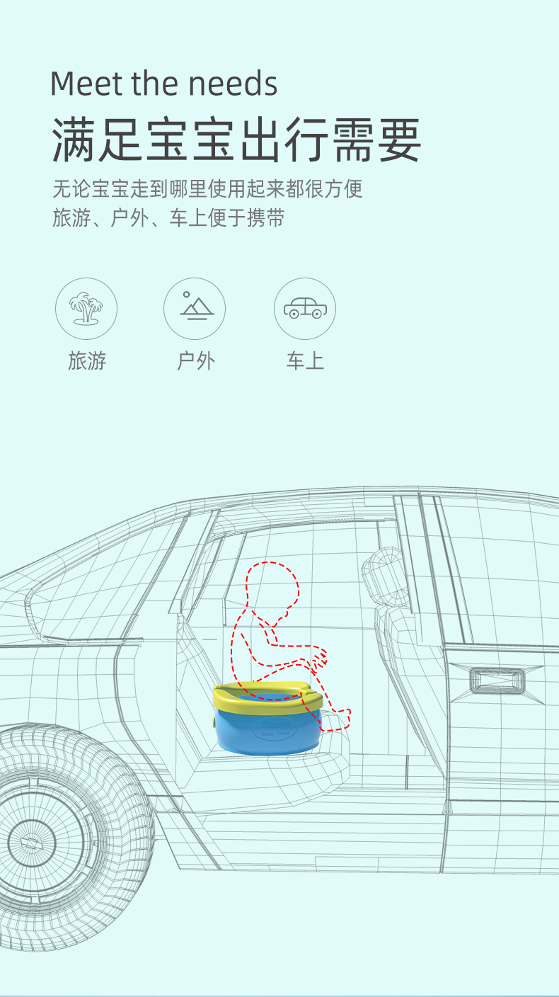 Children's Outgoing Folding Toilet Portable Children's Urinal Banana Cushion for Boys and Girls Baby Travel Car Toilet