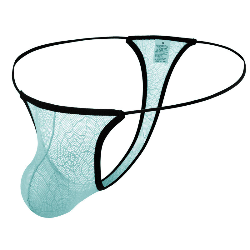 Foreign Trade Cross-Border Men's Lace Thong Sexy T-Back Underwear for Men See-Through Sexy Underwear Foreign Trade Cross-Border Men's Lace Thong Sexy T-Back Underwear for Men See-Through Sexy Underwear