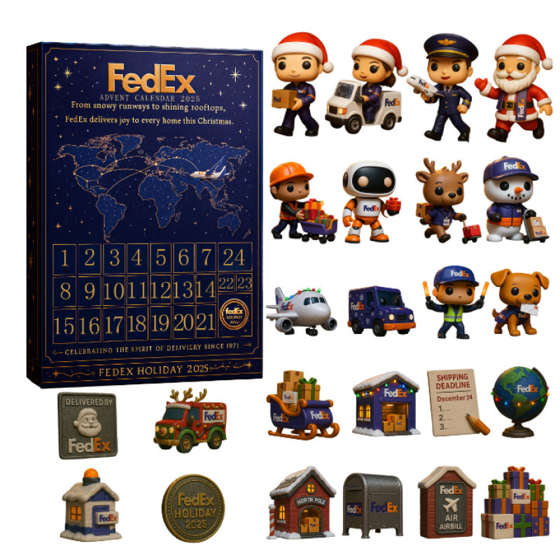 Cross-Border Independent Station New Product Fedex Christmas Countdown Calendar Blind Box Christmas Tree Decoration Acrylic Pendant
