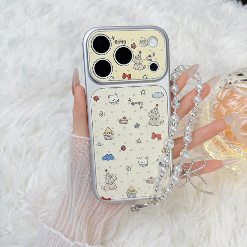 Instantly Transform into a Large Window with This Fun Cat-Themed White Phone Case for Apple Series 16Pro/15/14/13