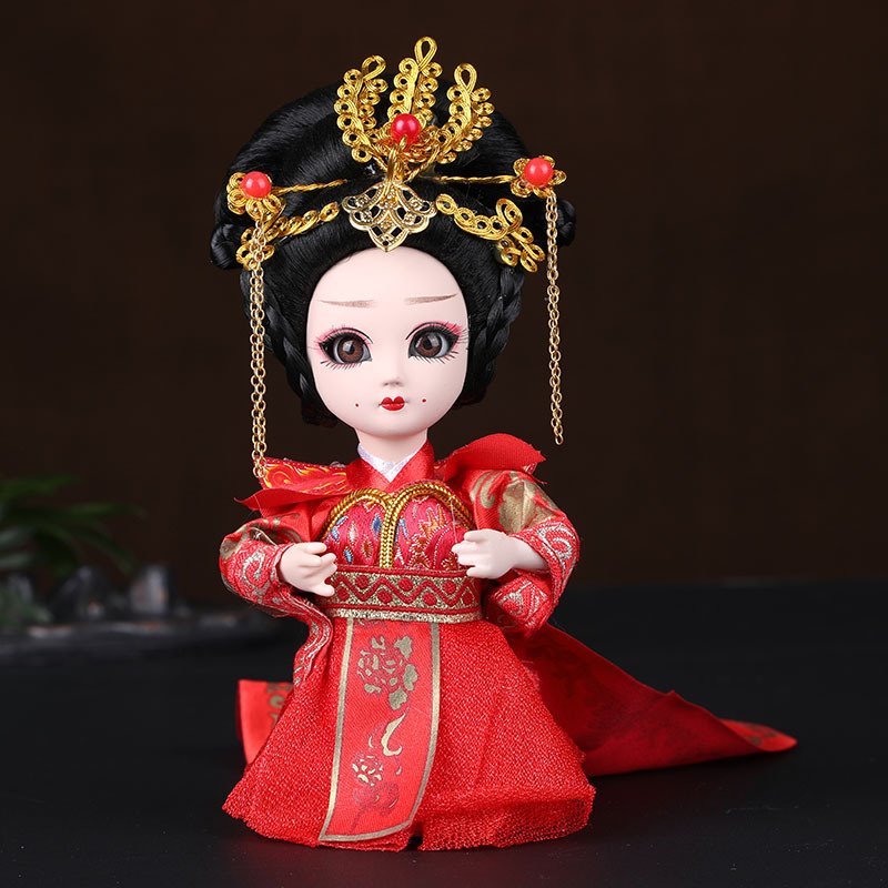 中国风特色小礼品送老外京剧人物脸谱北京纪念品绢人人偶娃娃摆件|undefined