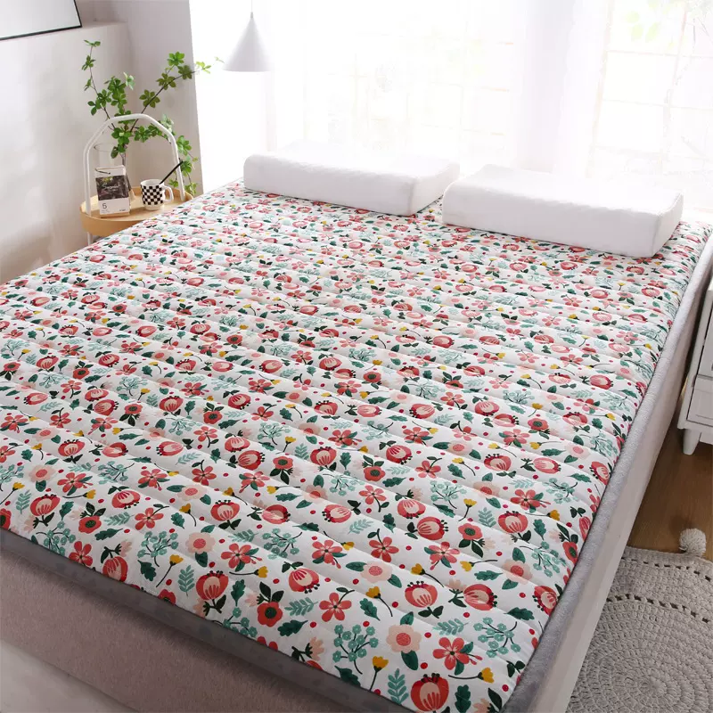 全棉粗布加厚榻榻米床垫可折叠防滑床褥子打地铺睡东北农村大炕垫