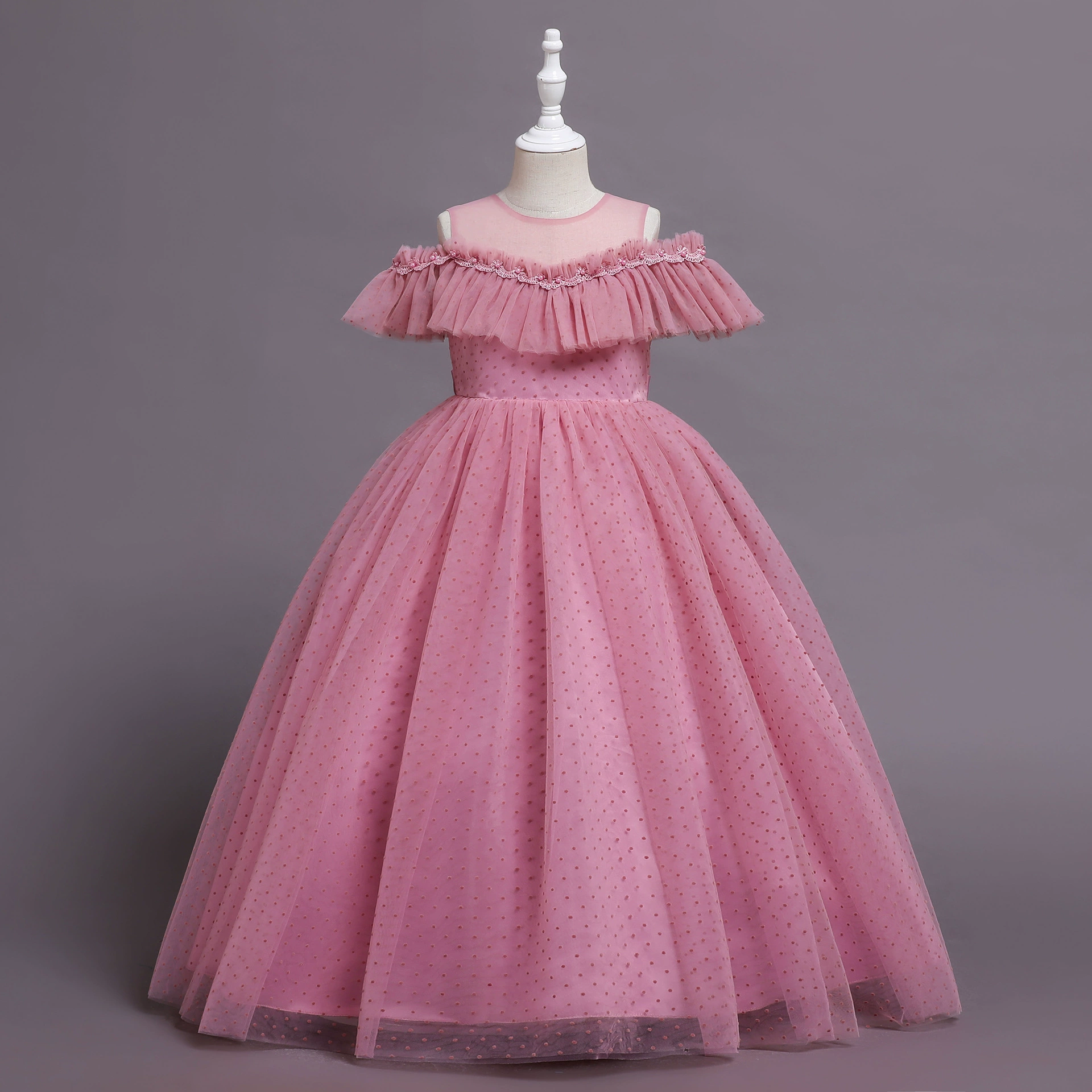 Evening dress, flower girl dress, cute skirt, tulle, open shoulders