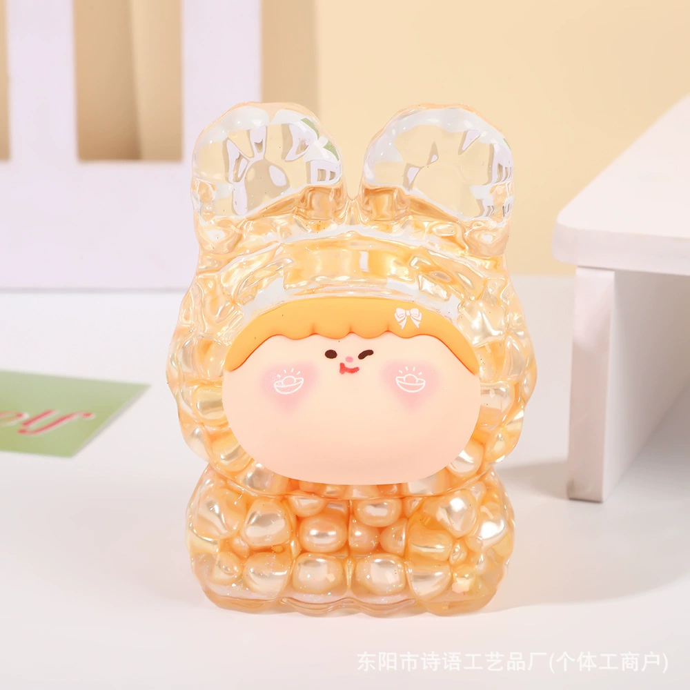 Big Mac cute Lilith doll bursting colorful beans into oil quicksand creative ornaments live broadcast pairs blind box