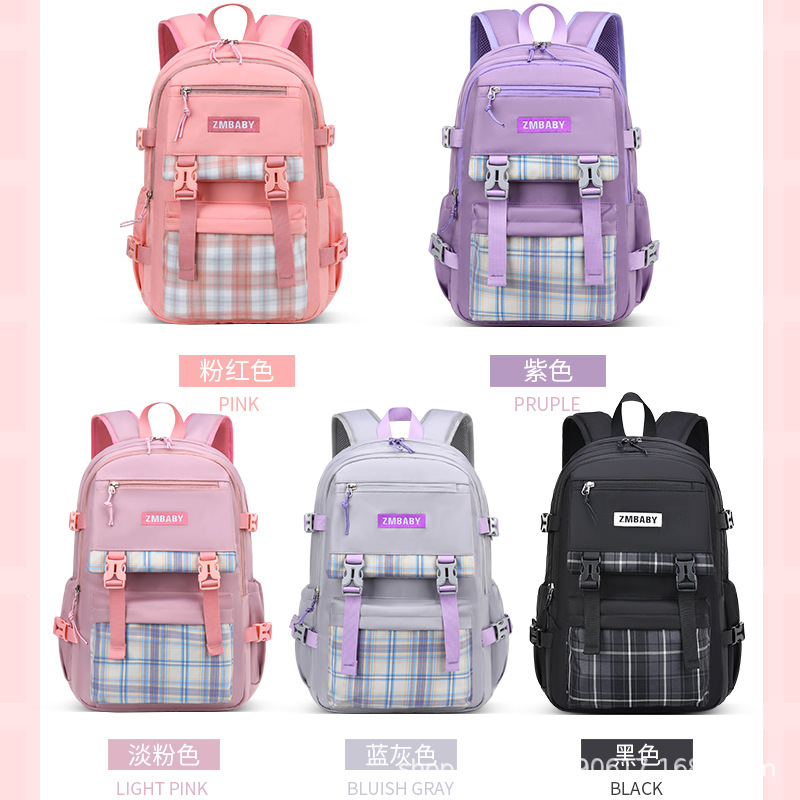 新型シンプル小学生カバン女子1-6-9年生大容量子供カバンカジュアルカジュアルリュックサック