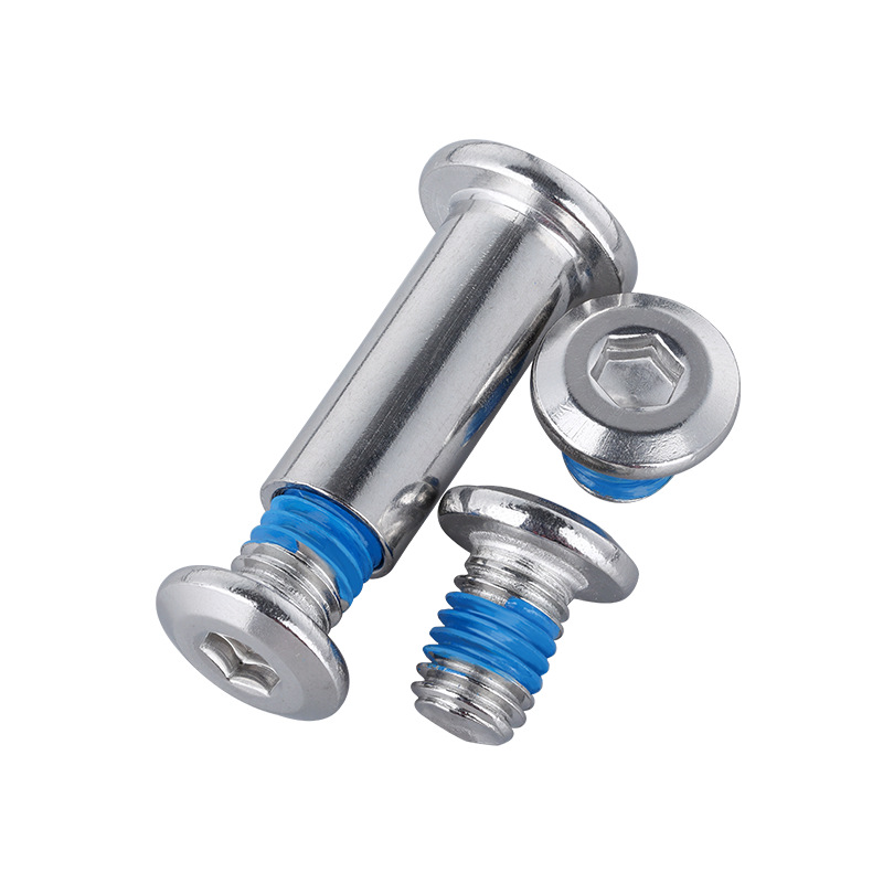 Glue 304 stainless steel hexagonal locking nut, anti loosening screw, furniture connection screw, cl