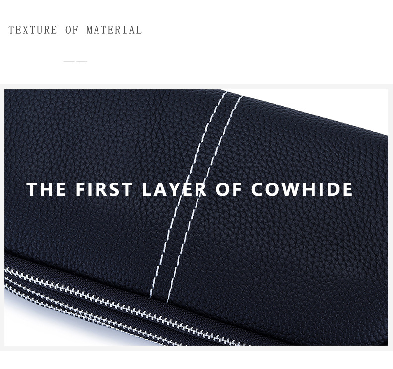 Large capacity leather wallet - Khaki