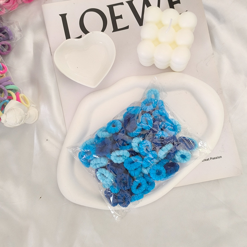 Solo al por mayor cuerda de pelo negro banda de pelo femenino estilo coreano alta elasticidad no duele el pelo banda de goma corbata alta Cola de Caballo accesorios para el cabello del bebé